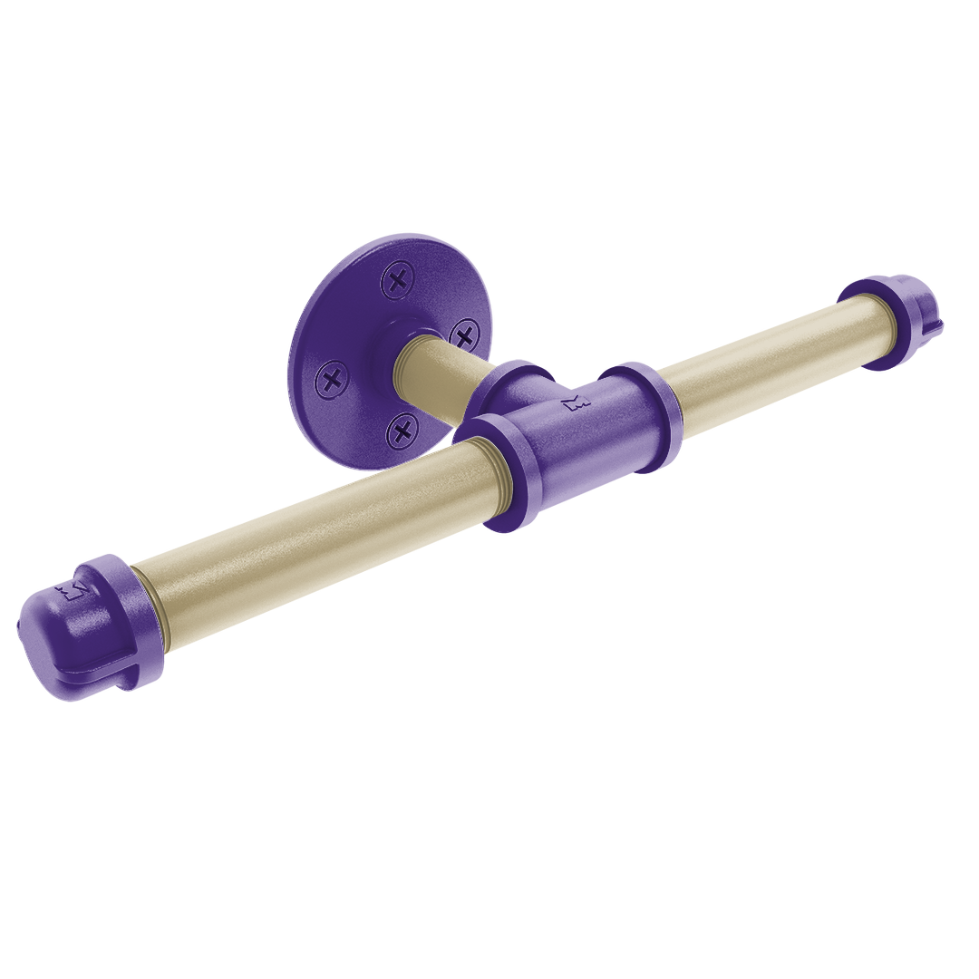 Collegiate Collection Double Roll Toilet Paper Holder Seattle Purple and Gold Edition