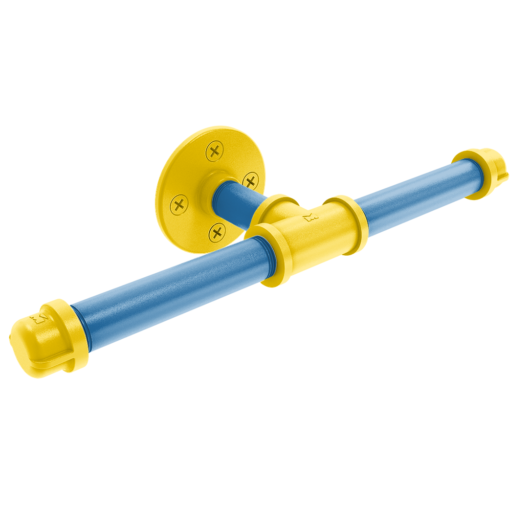 Collegiate Collection Double Roll Toilet Paper Holder Westwood Blue and Gold Edition