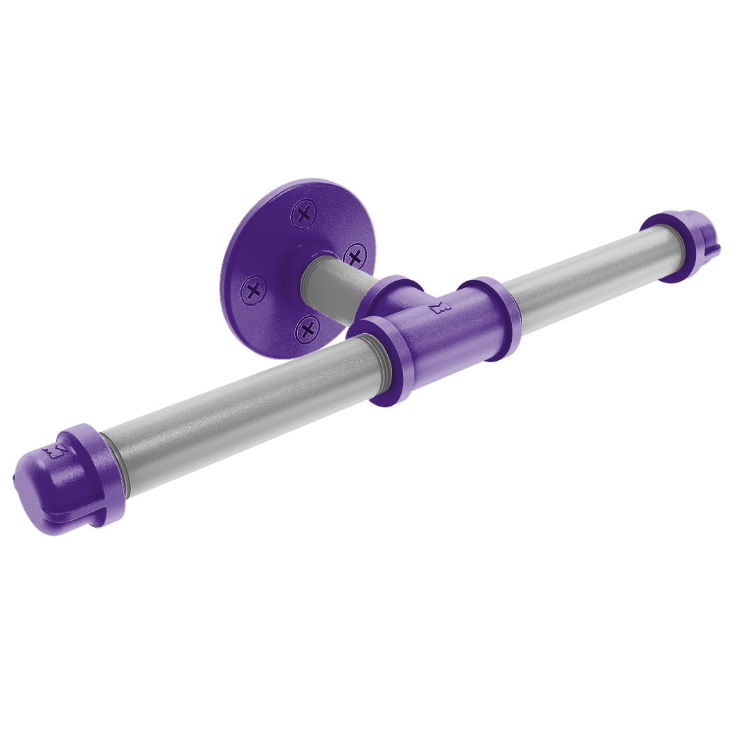 Collegiate Collection Double Roll Toilet Paper Holder Flint Hills Purple and Silver Edition