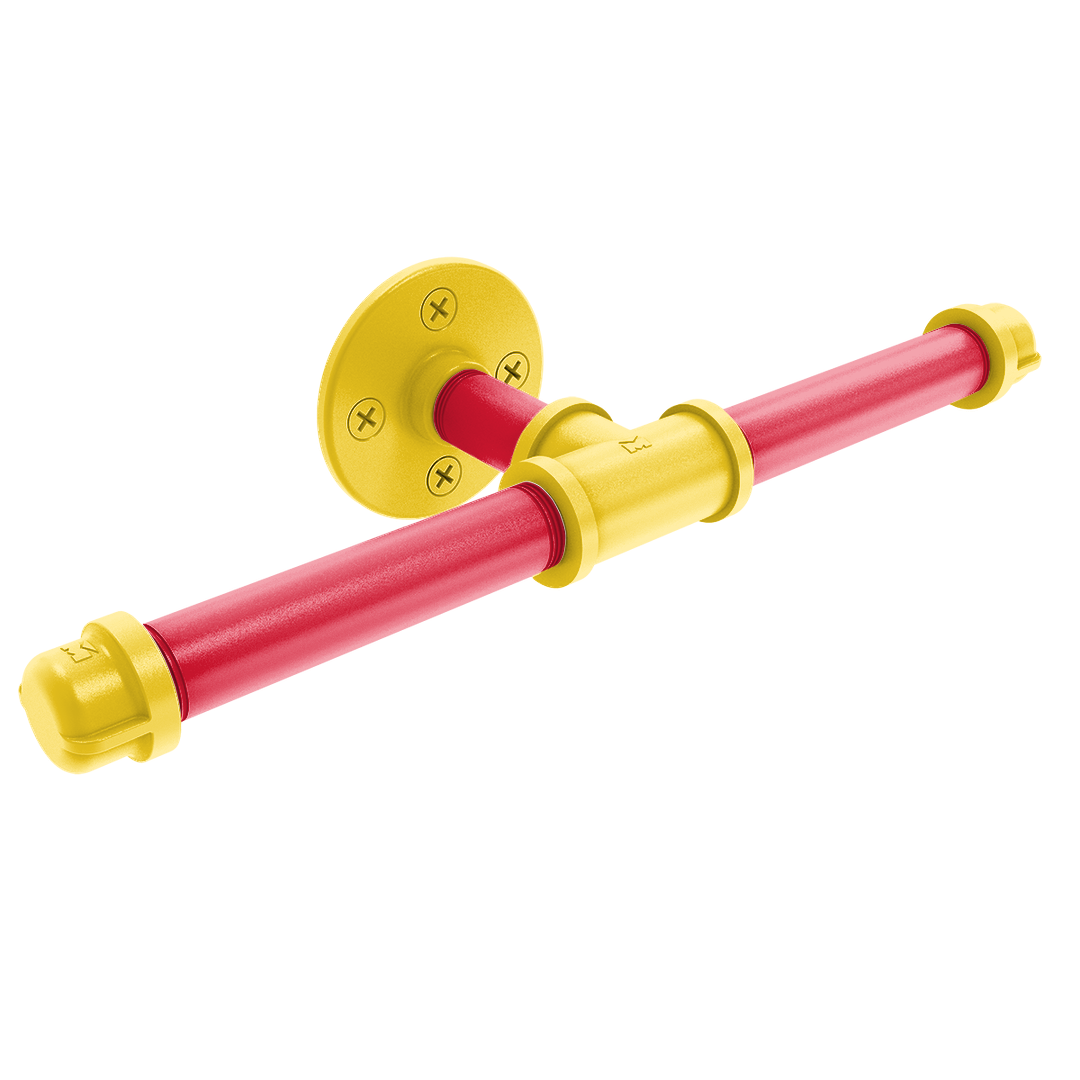 Collegiate Collection Double Roll Toilet Paper Holder Chesapeake Red Black and Gold Edition