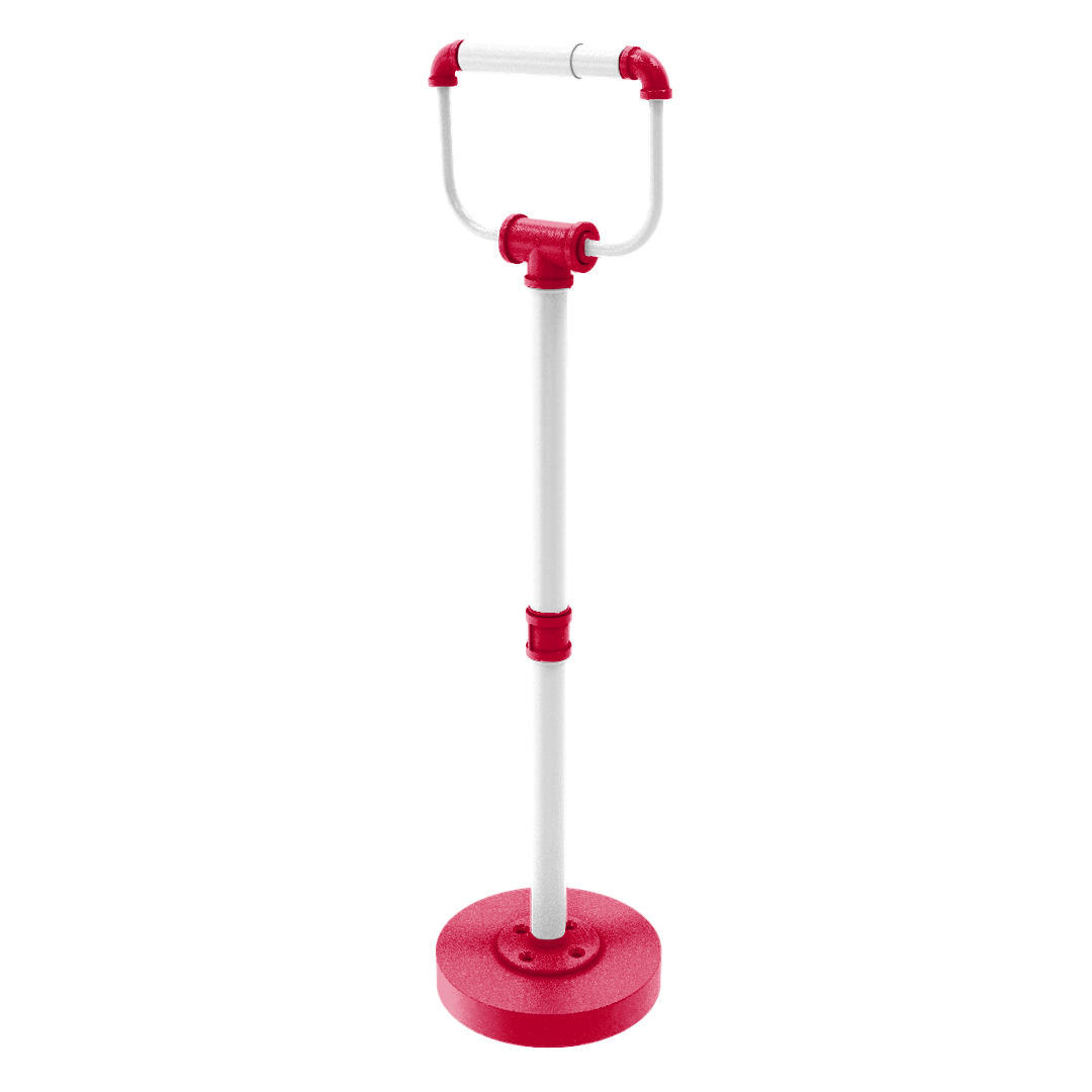 Collegiate Collection Freestanding Toilet Tissue Stand Salt Lake Red and White Edition