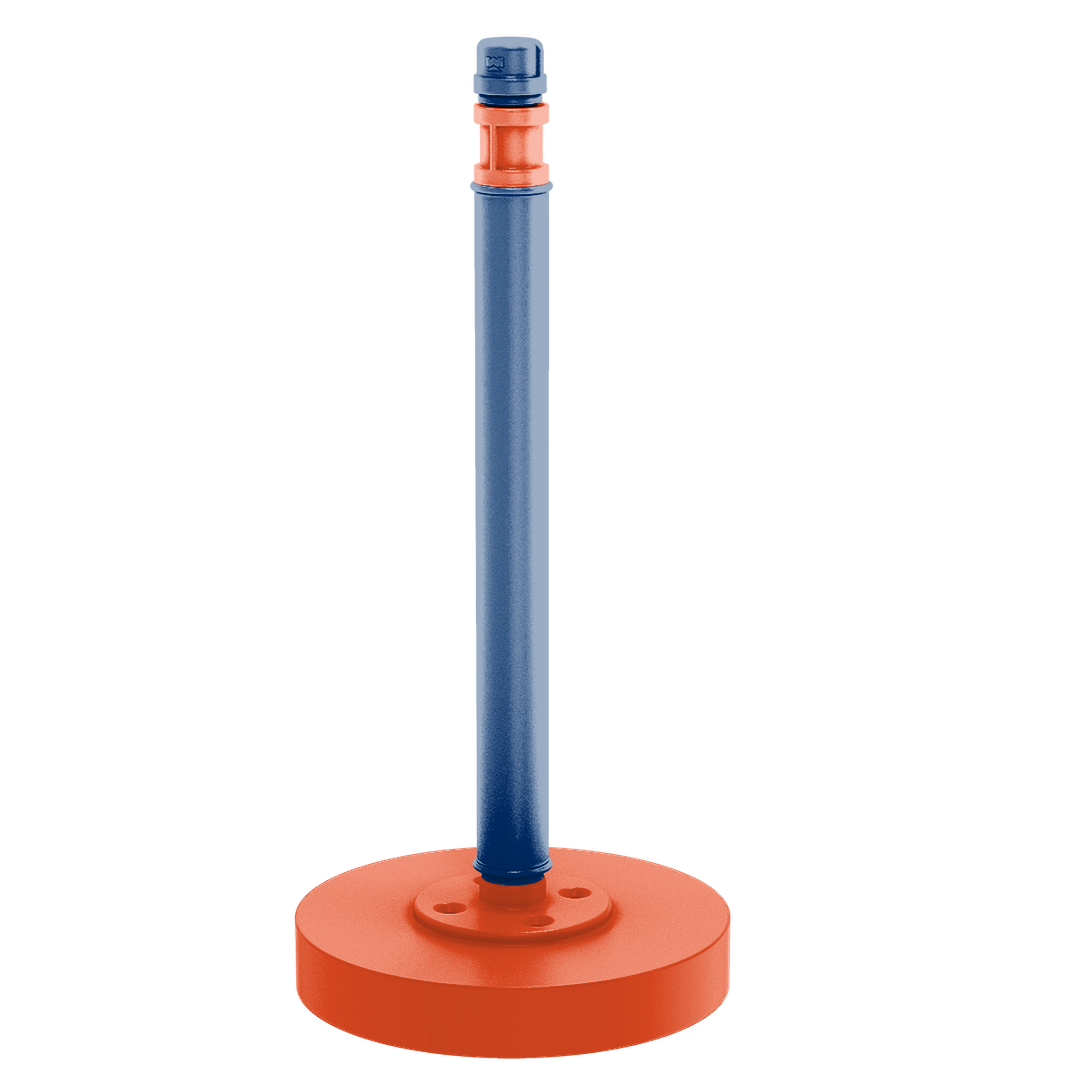 Collegiate Collection Countertop Paper Towel Stand Charlottesville Orange and Blue Edition