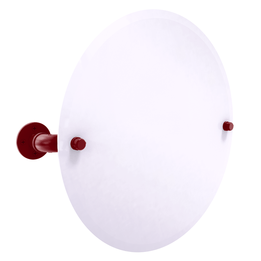 Collegiate Collection Frameless Oval Wall Mounted Tilt Mirror Columbia Garnet and Black Edition