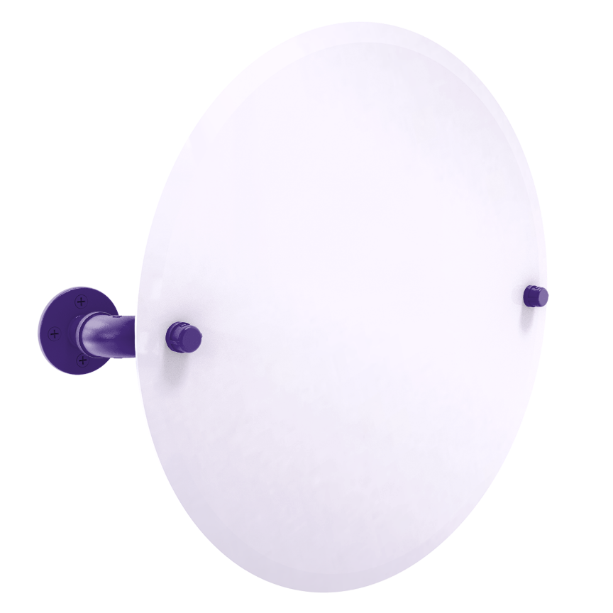 Collegiate Collection Frameless Oval Wall Mounted Tilt Mirror Seattle Purple and Gold Edition