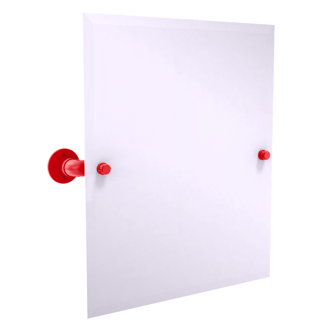 Collegiate Collection Frameless Rectangular Wall Mounted Tilt Mirror Lawrence Blue and Crimson Edition