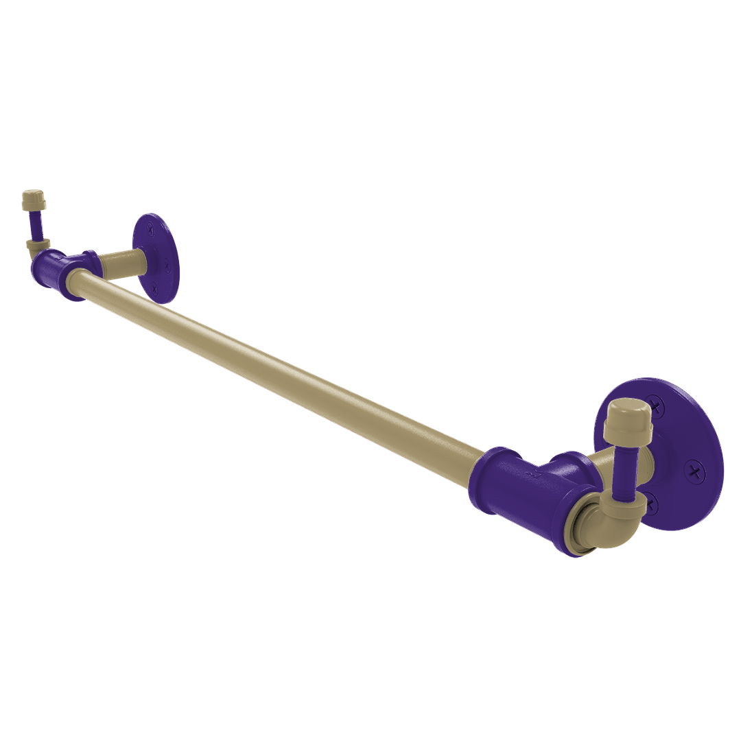 Collegiate Collection Towel Bar with Integrated Hooks Seattle Purple and Gold Edition