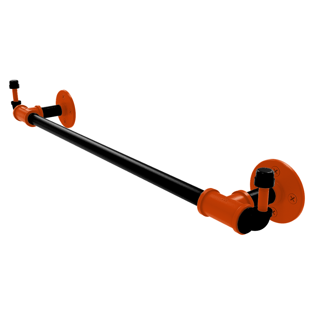 Collegiate Collection Towel Bar with Integrated Hooks Corvallis Orange and Black Edition