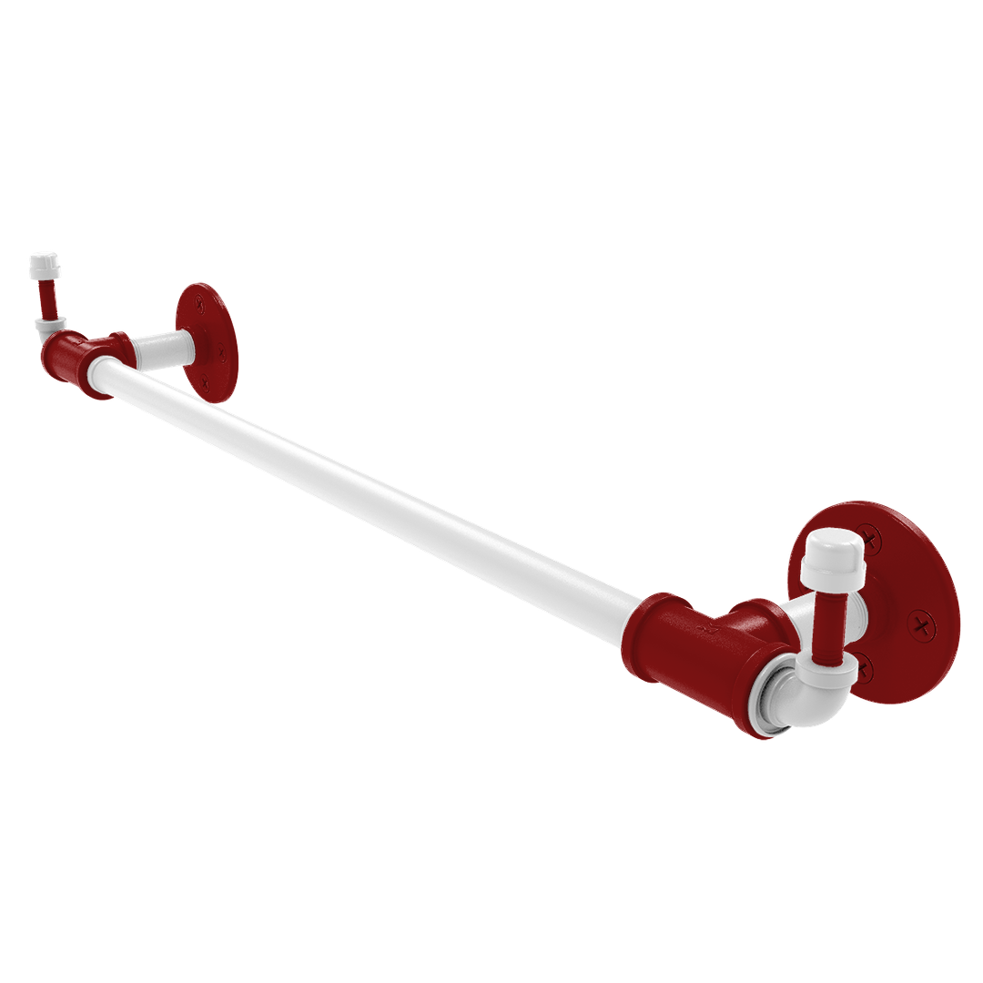 Collegiate Collection Towel Bar with Integrated Hooks Silicon Valley Red and White Edition