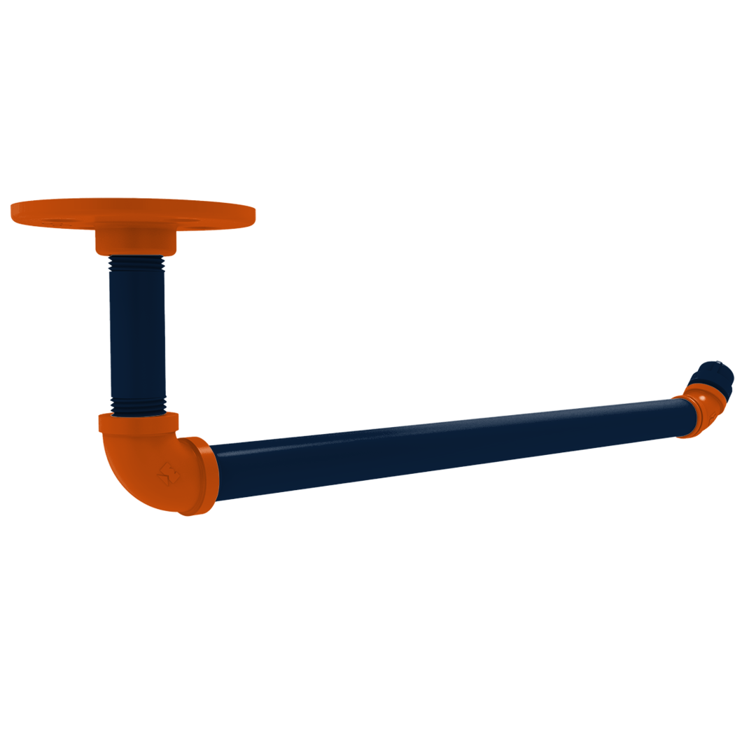 Collegiate Collection Under Cabinet Paper Towel Holder Plainsmen Blue and Orange Edition