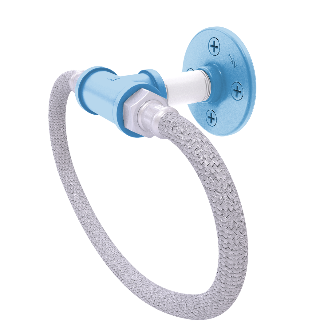 Collegiate Collection Towel Ring with Stainless Steel Braided Ring Chapel Hill Game Day Edition