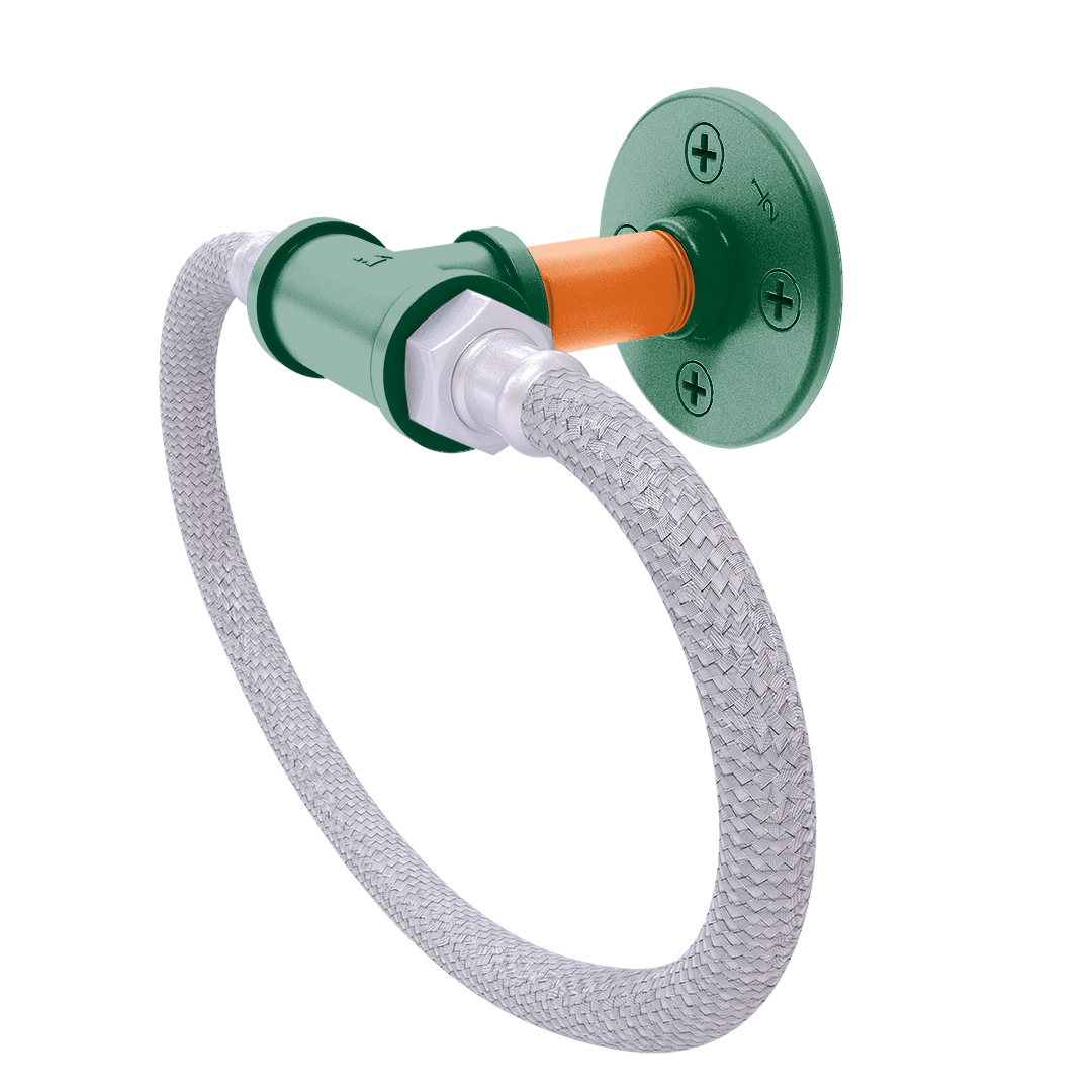 Collegiate Collection Towel Ring with Stainless Steel Braided Ring South Beach Game Day Edition