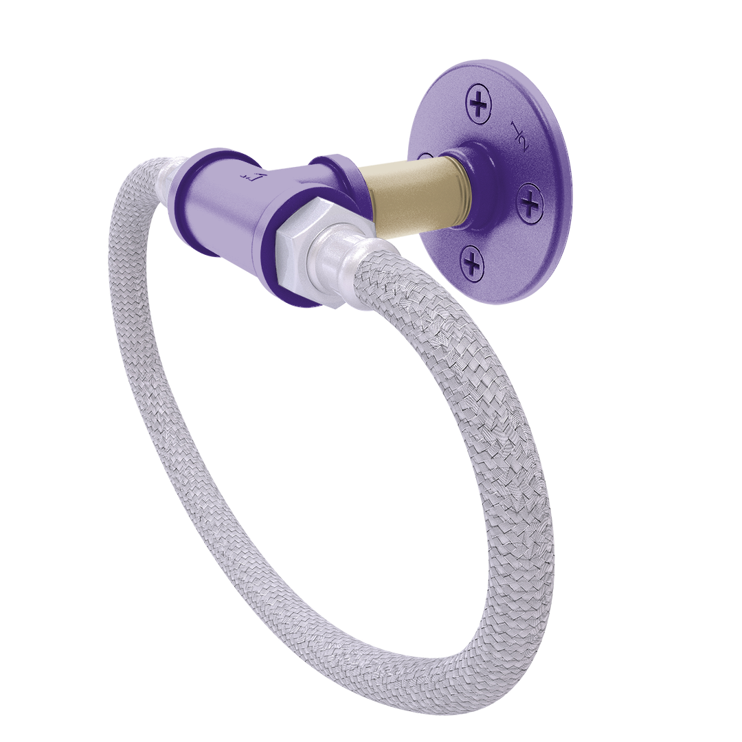 Collegiate Collection Towel Ring with Stainless Steel Braided Ring Seattle Purple and Gold Edition