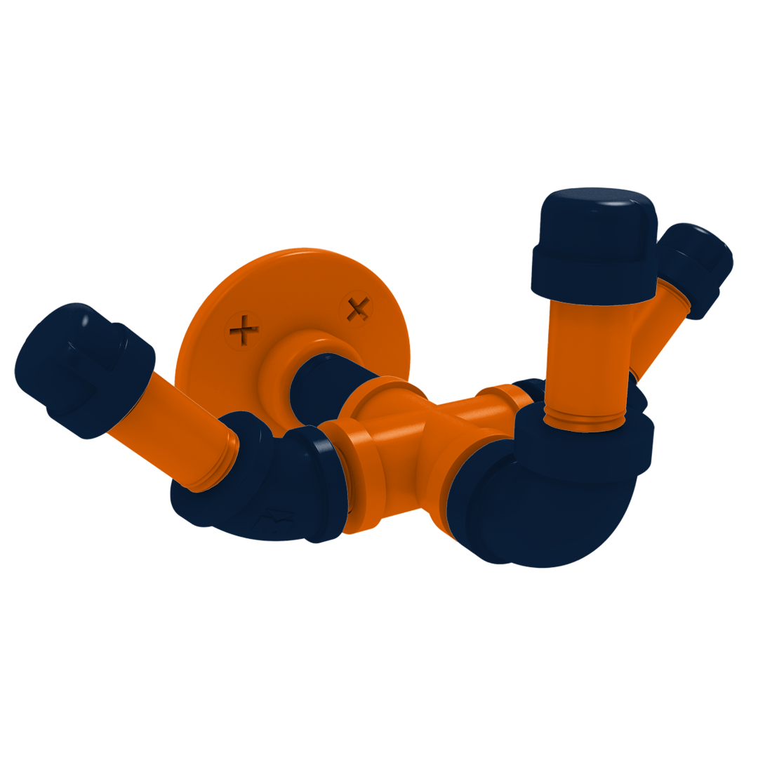 Collegiate Collection Triple Hook Upstate New York Orange and Navy Edition