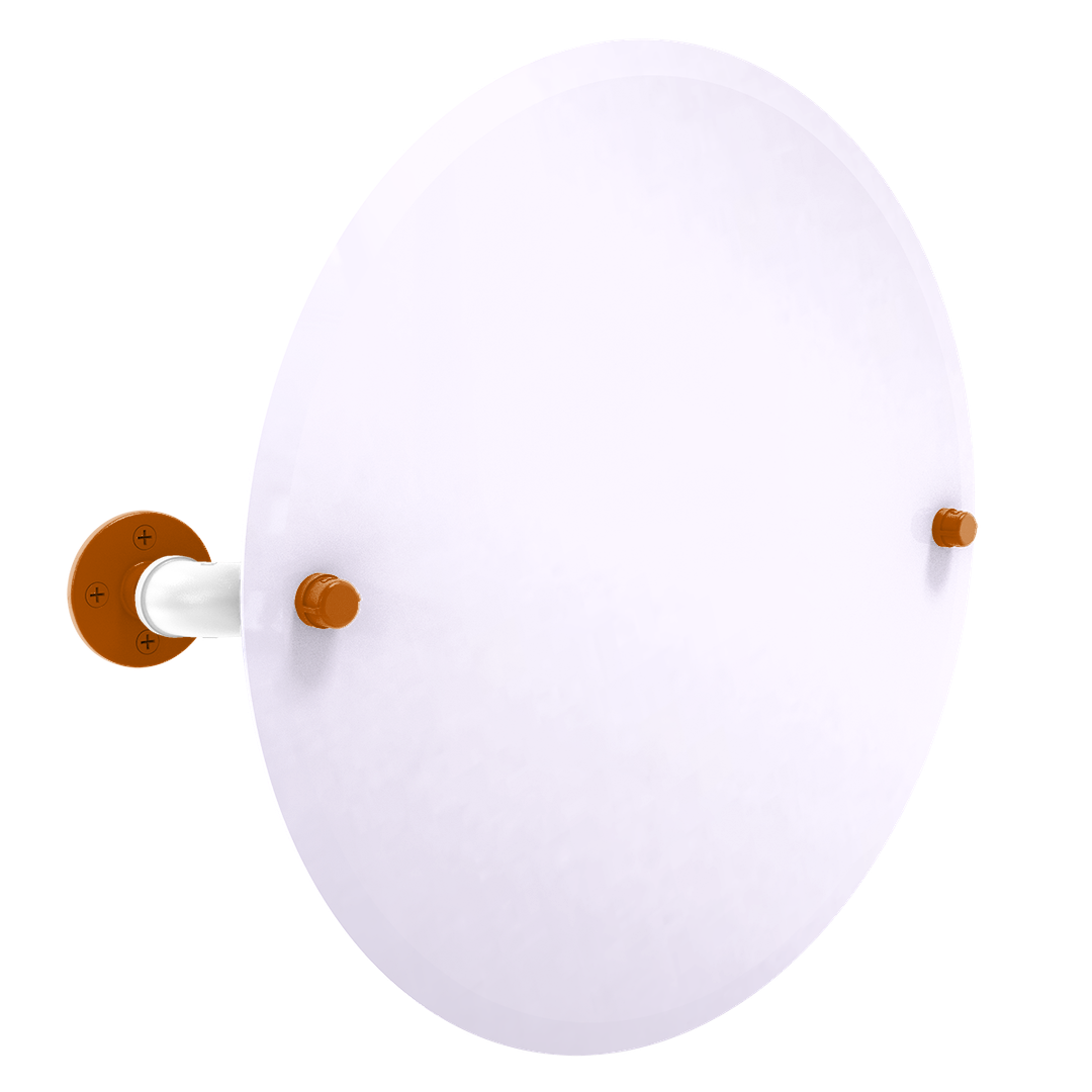 Collegiate Collection Frameless Oval Wall Mounted Tilt Mirror Austin Game Day Edition