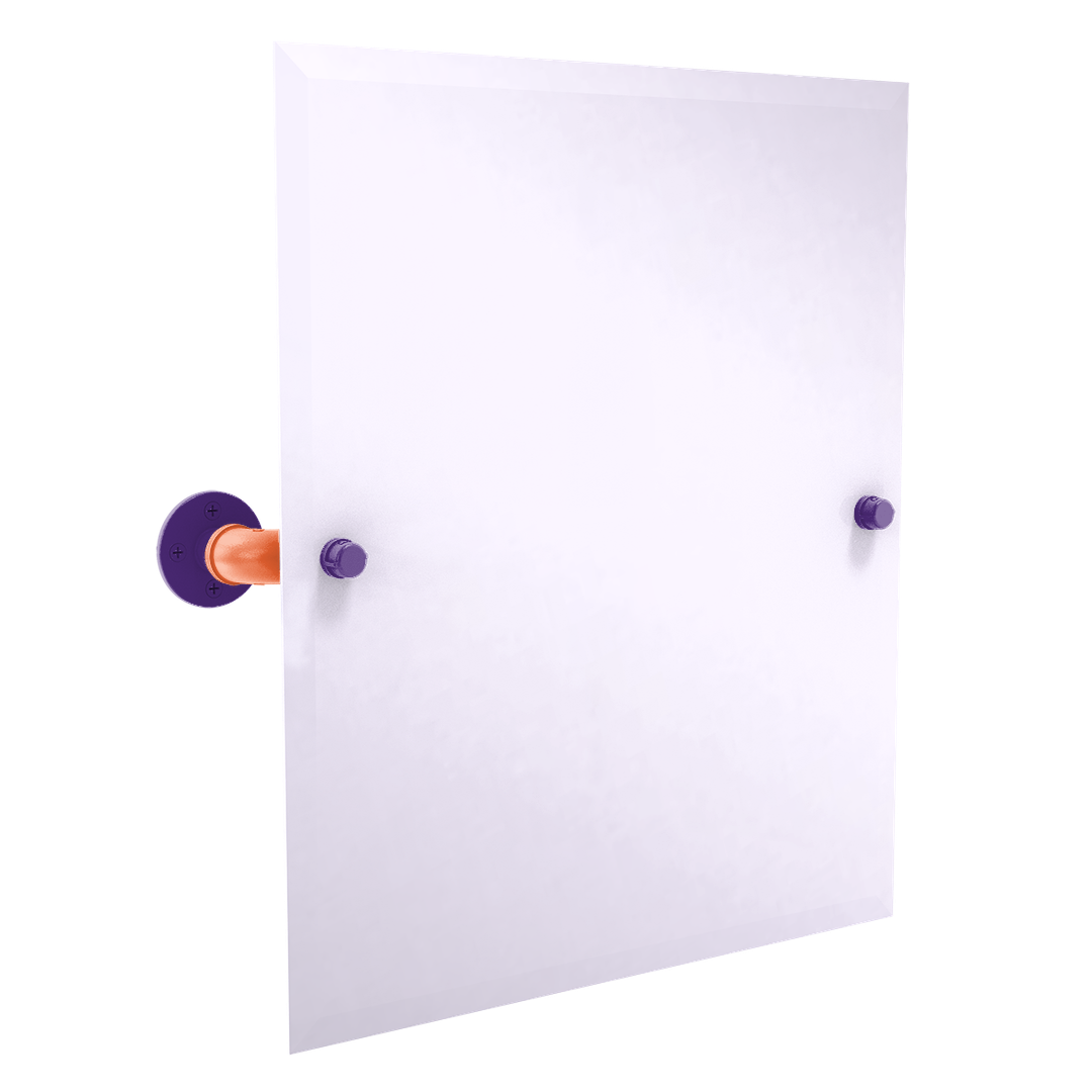 Collegiate Collection Frameless Rectangular Wall Mounted Tilt Mirror Foothills Orange and Purple Edition