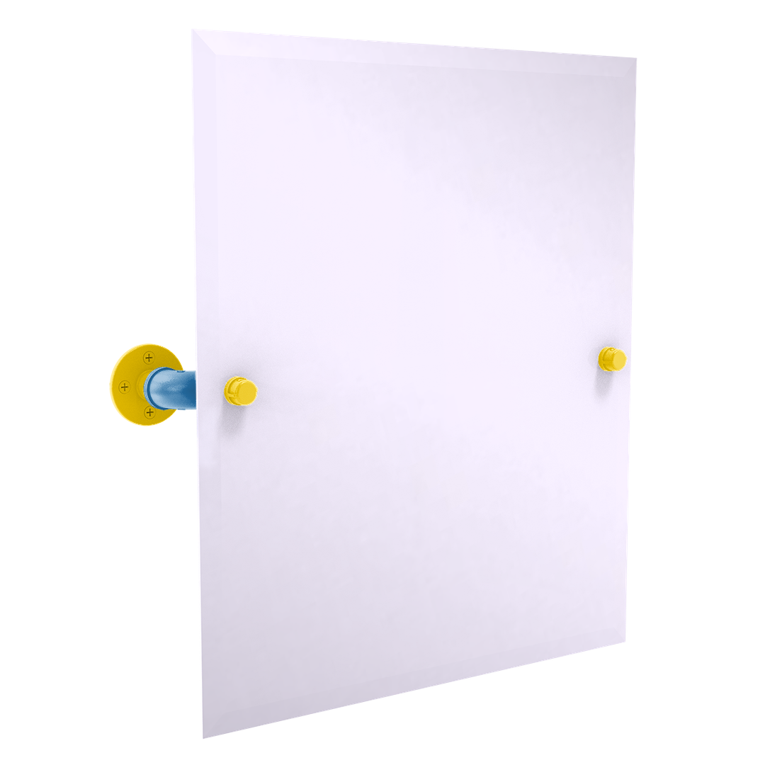 Collegiate Collection Frameless Rectangular Wall Mounted Tilt Mirror Westwood Blue and Gold Edition