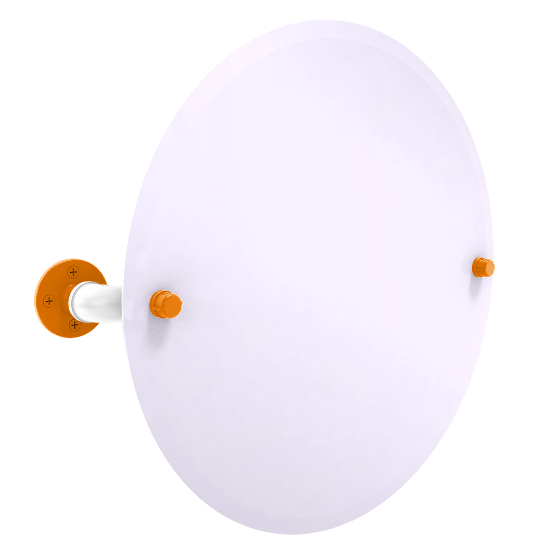 Collegiate Collection Frameless Round Wall Mounted Tilt Mirror Knoxville Game Day Edition