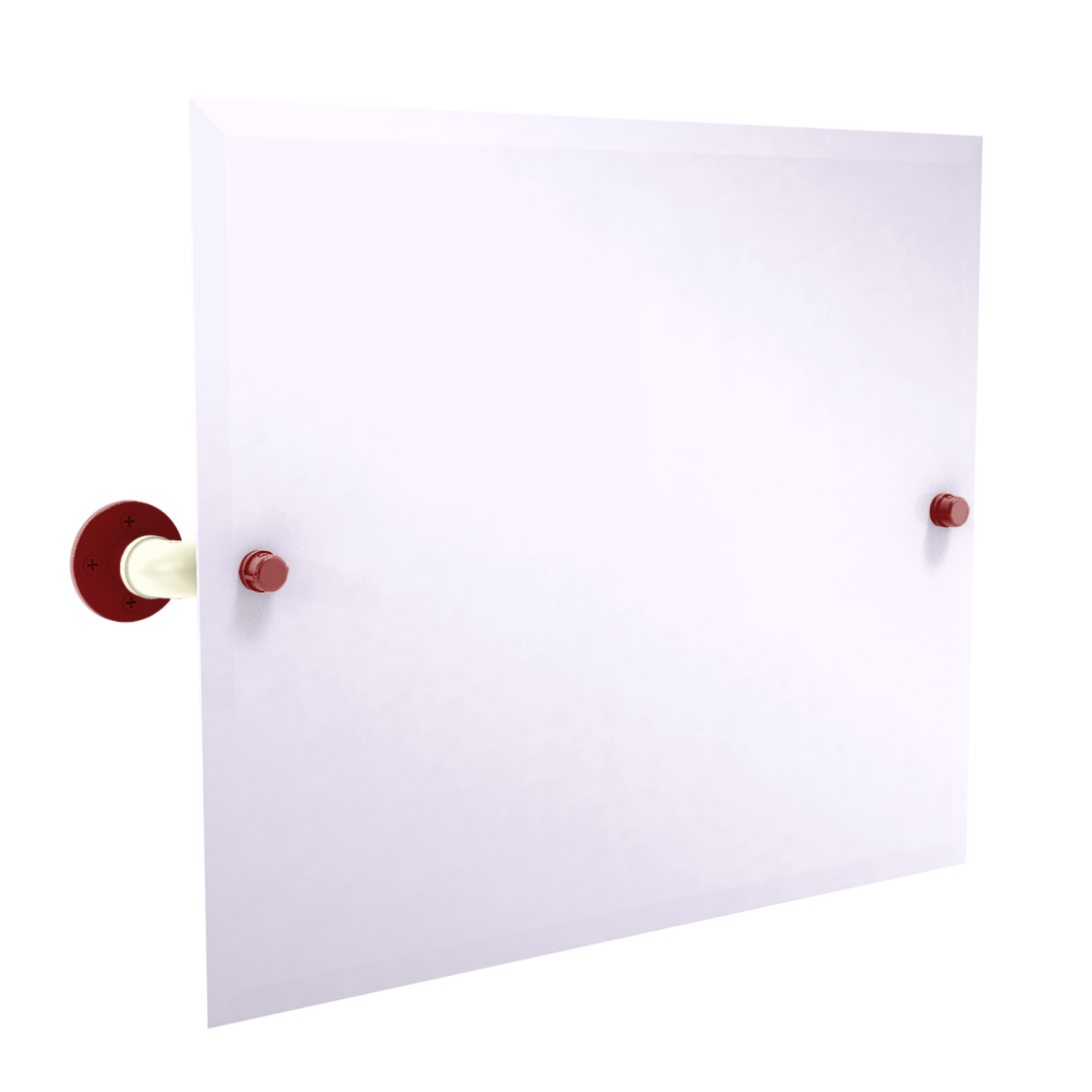 Collegiate Collection Landscape Rectangular Wall Mounted Tilt Mirror Norman Crimson and Cream Edition