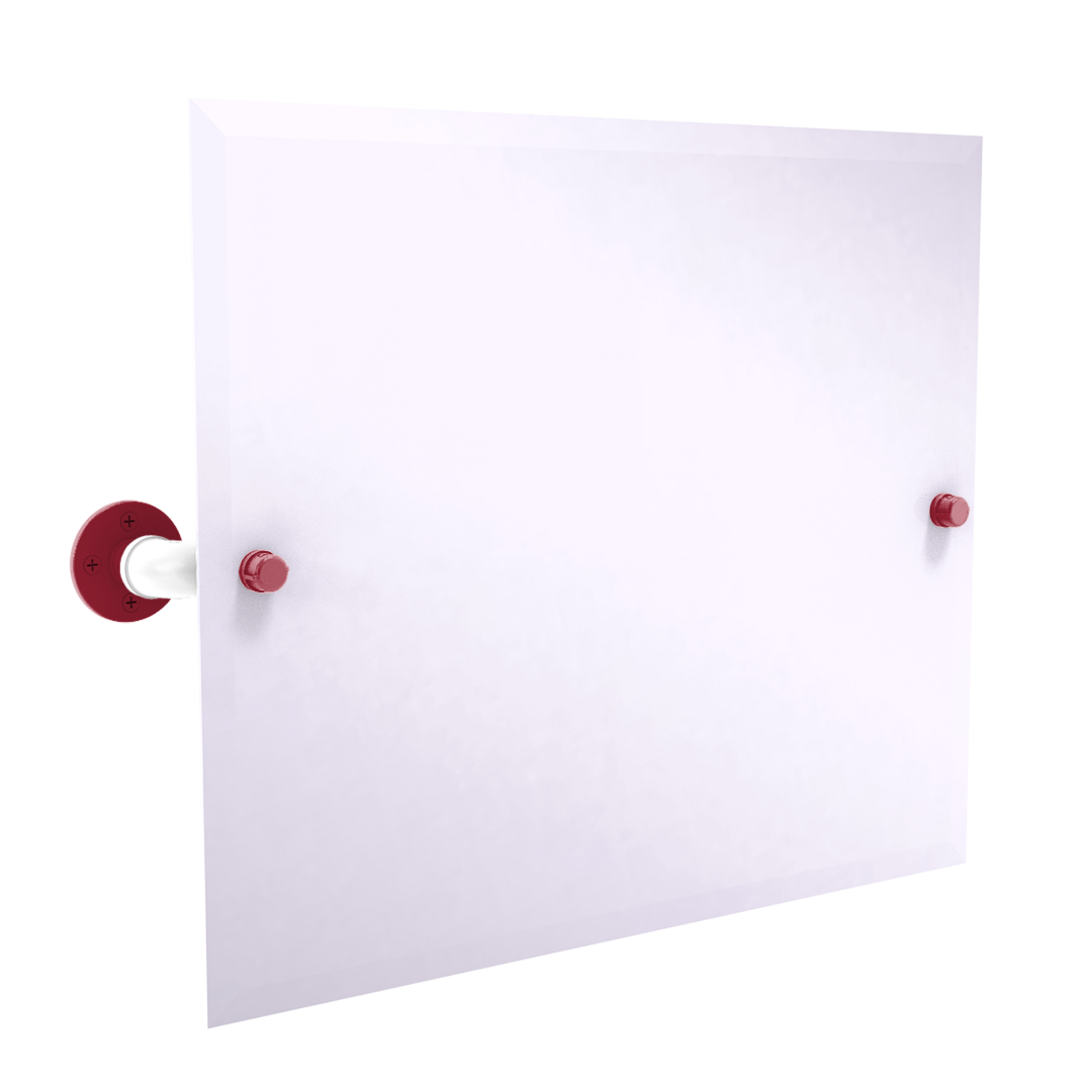 Collegiate Collection Landscape Rectangular Wall Mounted Tilt Mirror Fayetteville Red and White Edition