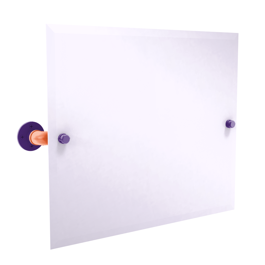 Collegiate Collection Landscape Rectangular Wall Mounted Tilt Mirror Foothills Orange and Purple Edition