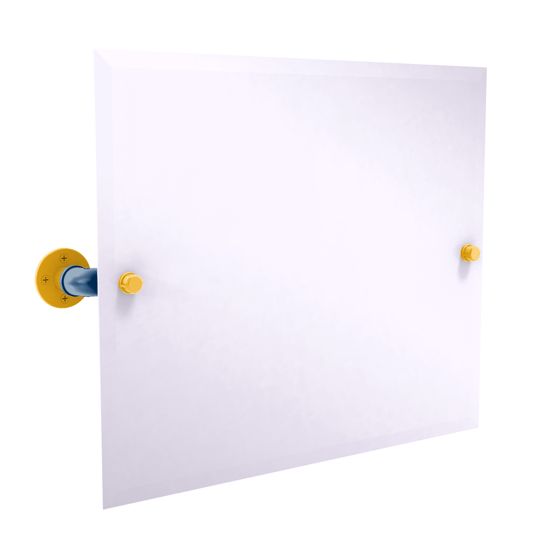 Collegiate Collection Landscape Rectangular Wall Mounted Tilt Mirror Bay Area Blue and Gold Edition
