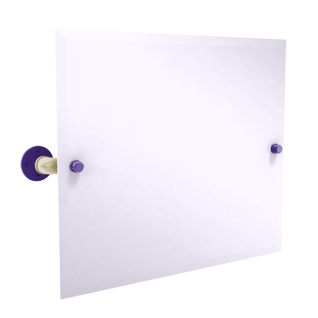 Collegiate Collection Landscape Rectangular Wall Mounted Tilt Mirror Seattle Purple and Gold Edition