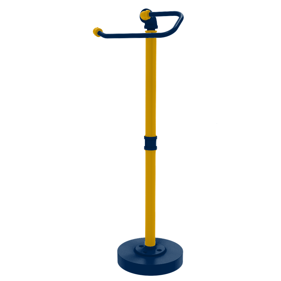 Collegiate Collection Freestanding Euro Style Toilet Tissue Stand Mountaineer State Blue and Gold Edition