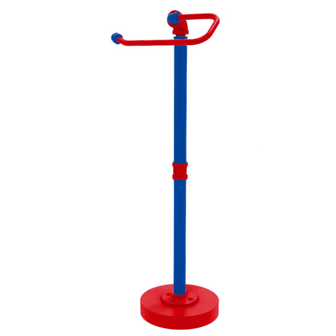 Collegiate Collection Freestanding Euro Style Toilet Tissue Stand Lawrence Blue and Crimson Edition