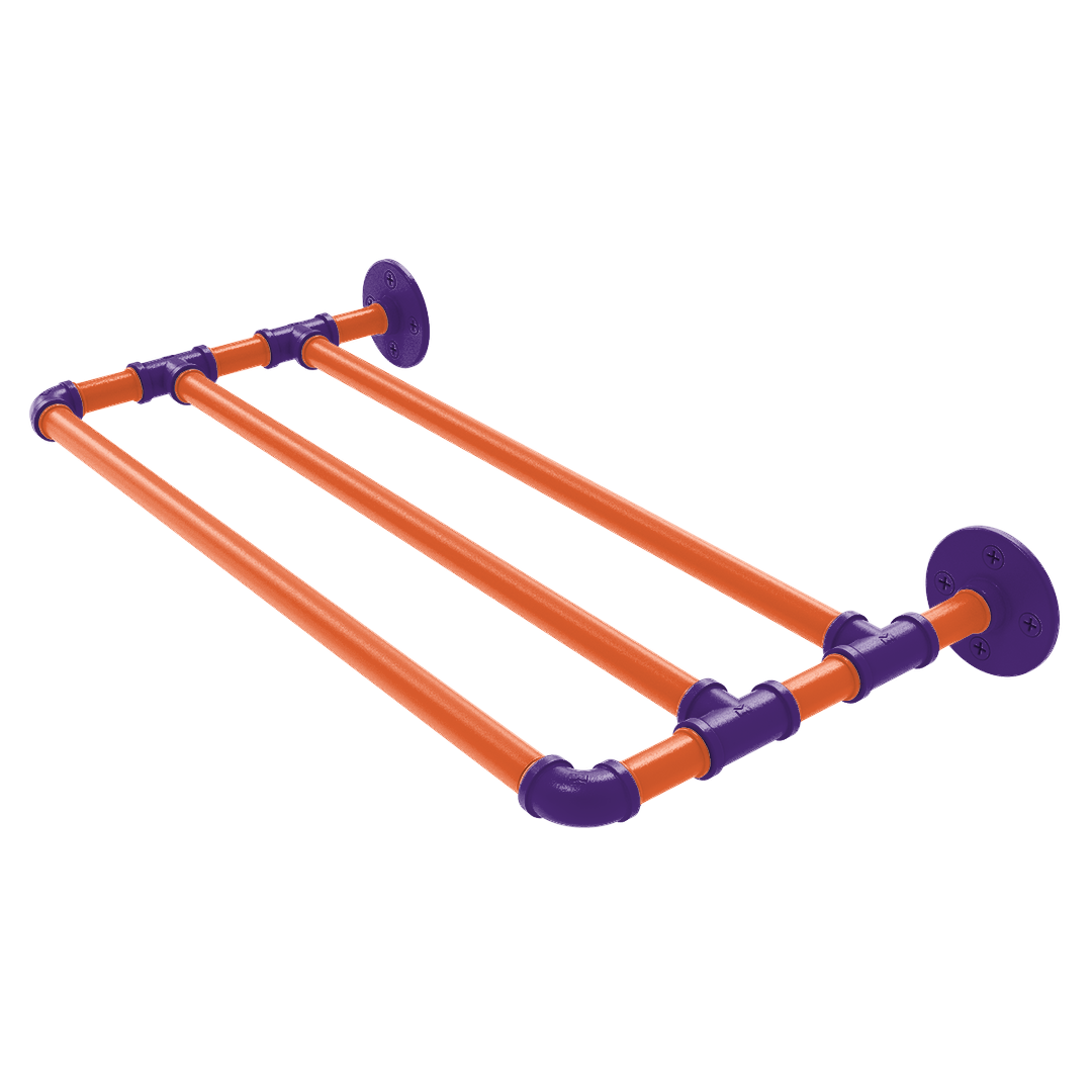 Collegiate Collection Wall Mounted Towel Shelf Foothills Orange and Purple Edition