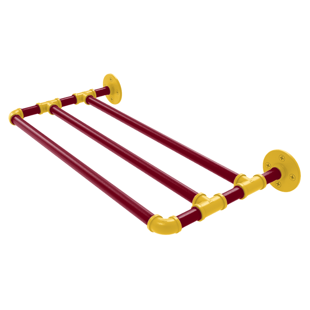 Collegiate Collection Wall Mounted Towel Shelf Twin Cities Maroon and Gold Edition