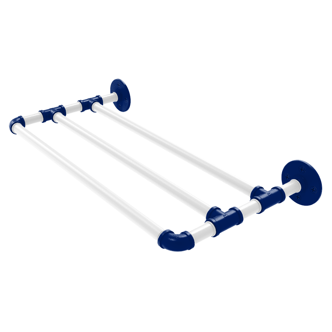 Collegiate Collection Wall Mounted Towel Shelf Durham Blue and White Edition