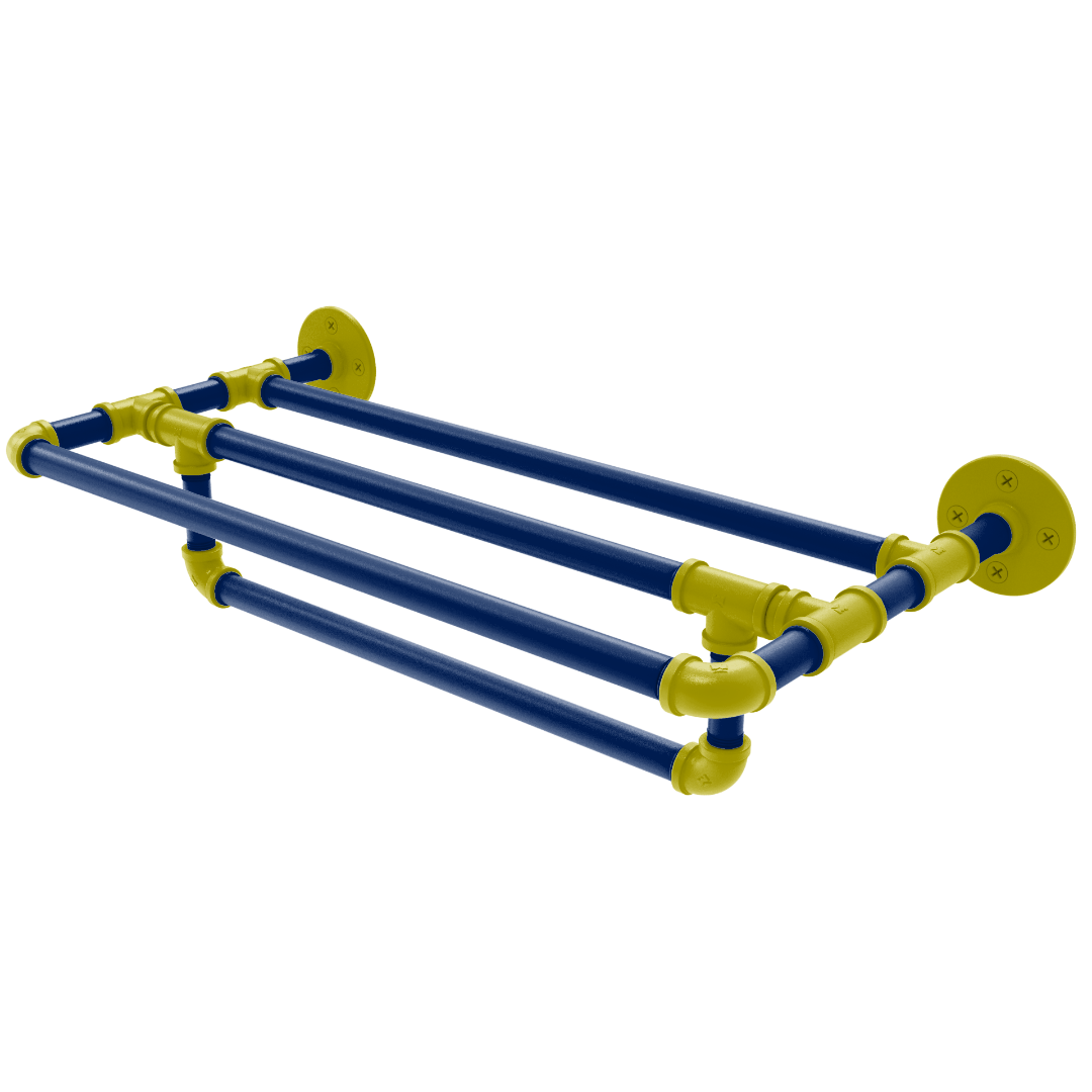 Collegiate Collection Wall Mounted Towel Shelf with Towel Bar Steel City Game Day Edition