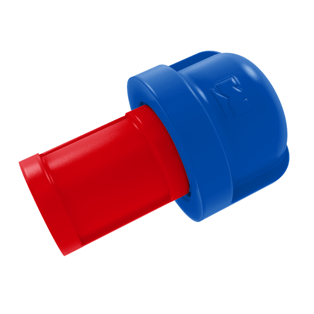 Collegiate Collection 1 Inch Cabinet Knob Lawrence Blue and Crimson Edition