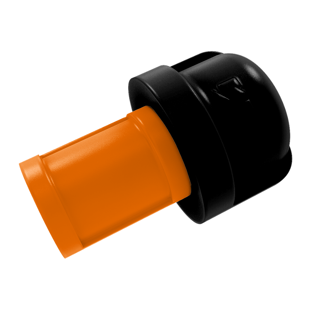 Collegiate Collection 1 Inch Cabinet Knob Stillwater Orange and Black Edition