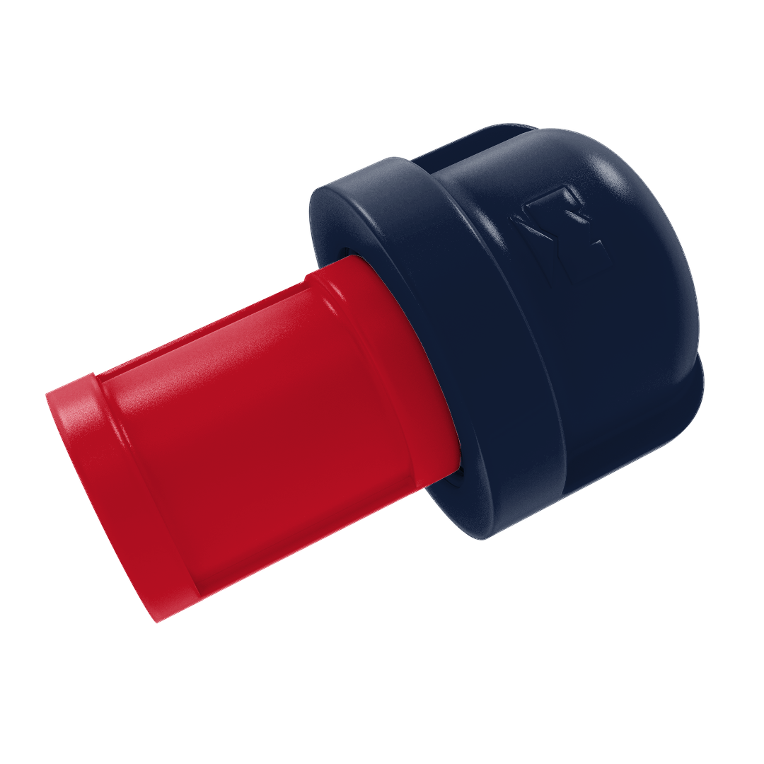 Collegiate Collection 1 Inch Cabinet Knob Oxford Red and Navy Edition