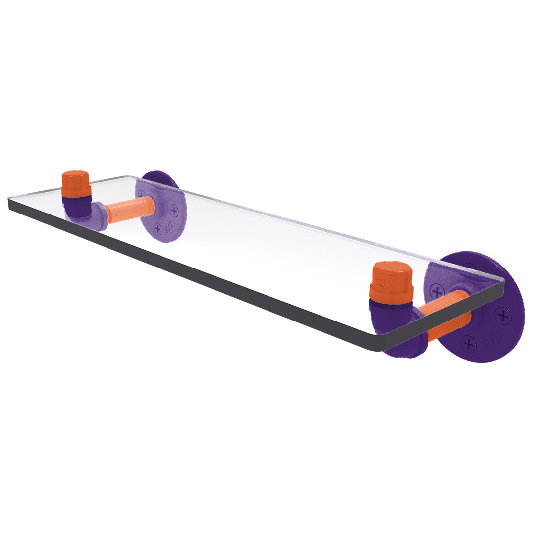 Collegiate Collection Glass Shelf Foothills Orange and Purple Edition