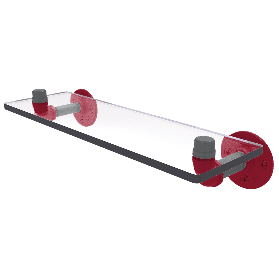 Collegiate Collection Glass Shelf Pullman Crimson and Gray Edition