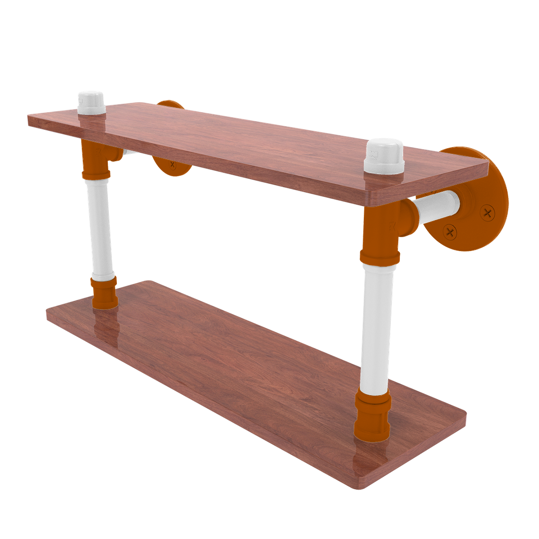 Collegiate Collection Wood Double Shelf Austin Game Day Edition