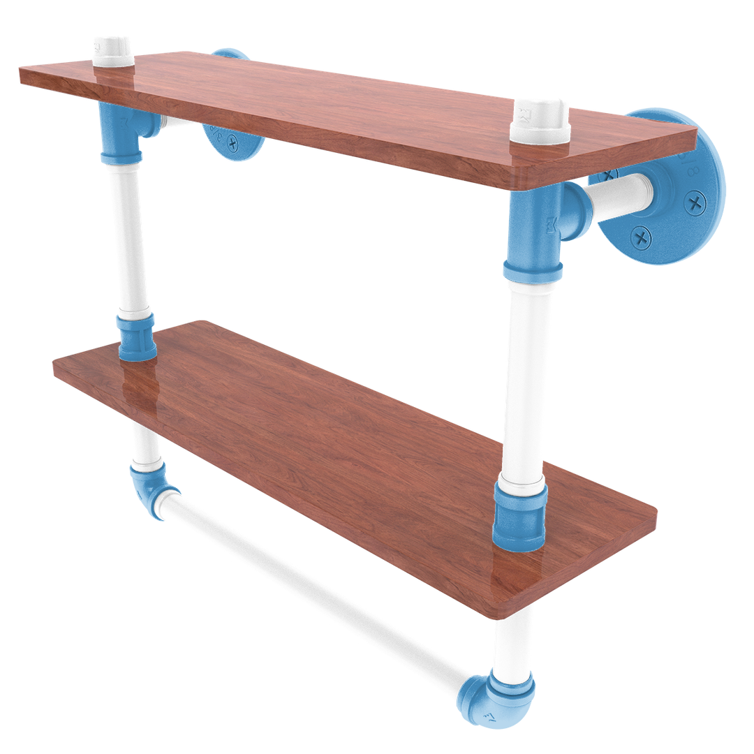 Collegiate Collection Double Wood Shelf with Towel Bar Chapel Hill Game Day Edition