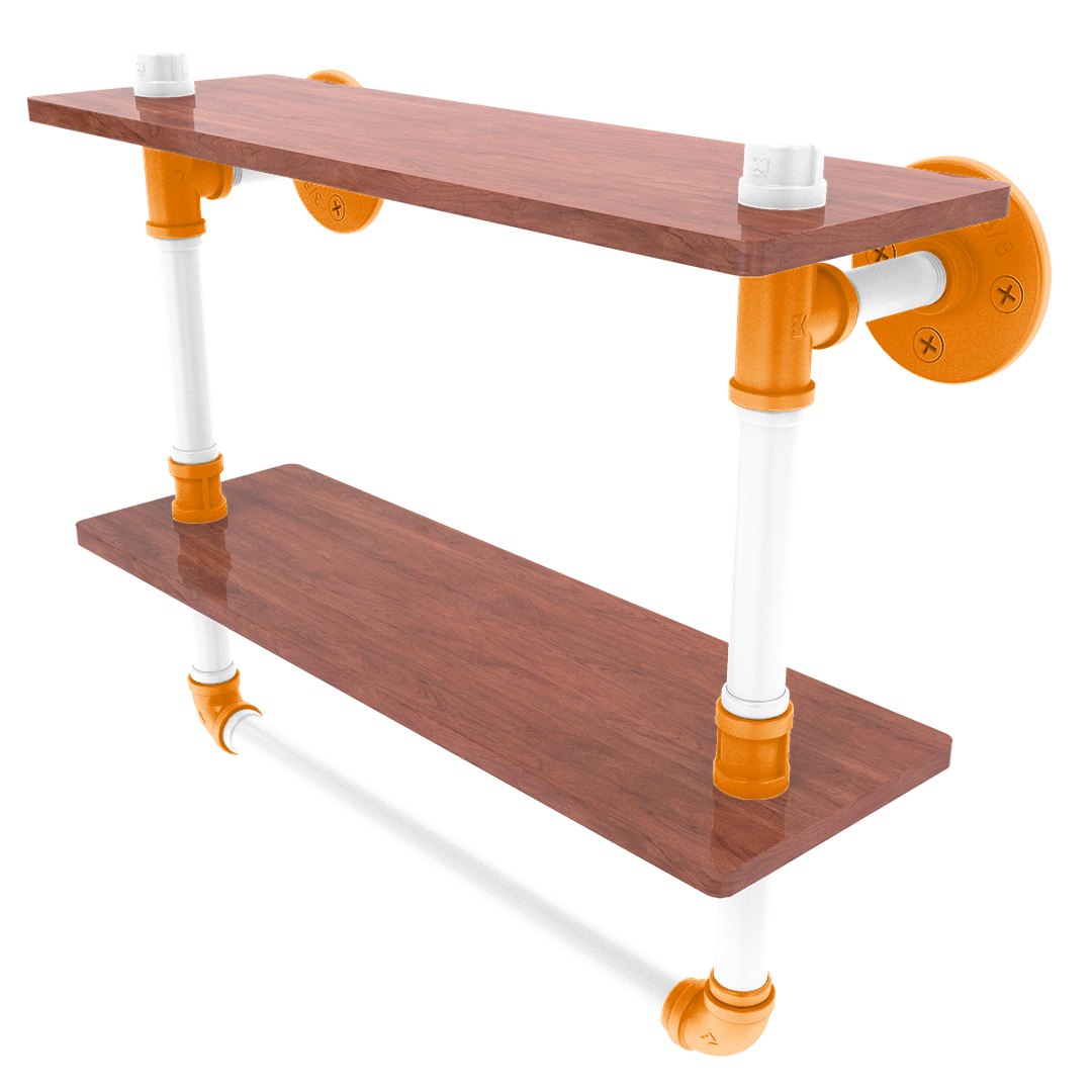 Collegiate Collection Double Wood Shelf with Towel Bar Knoxville Game Day Edition
