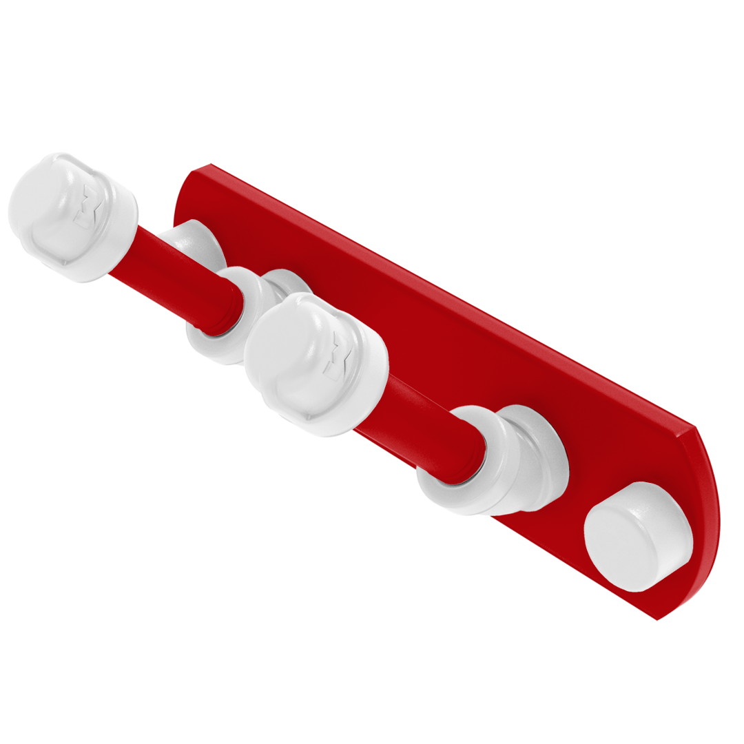 Collegiate Collection 2 Position Multi Hook Badger State Red and White Edition