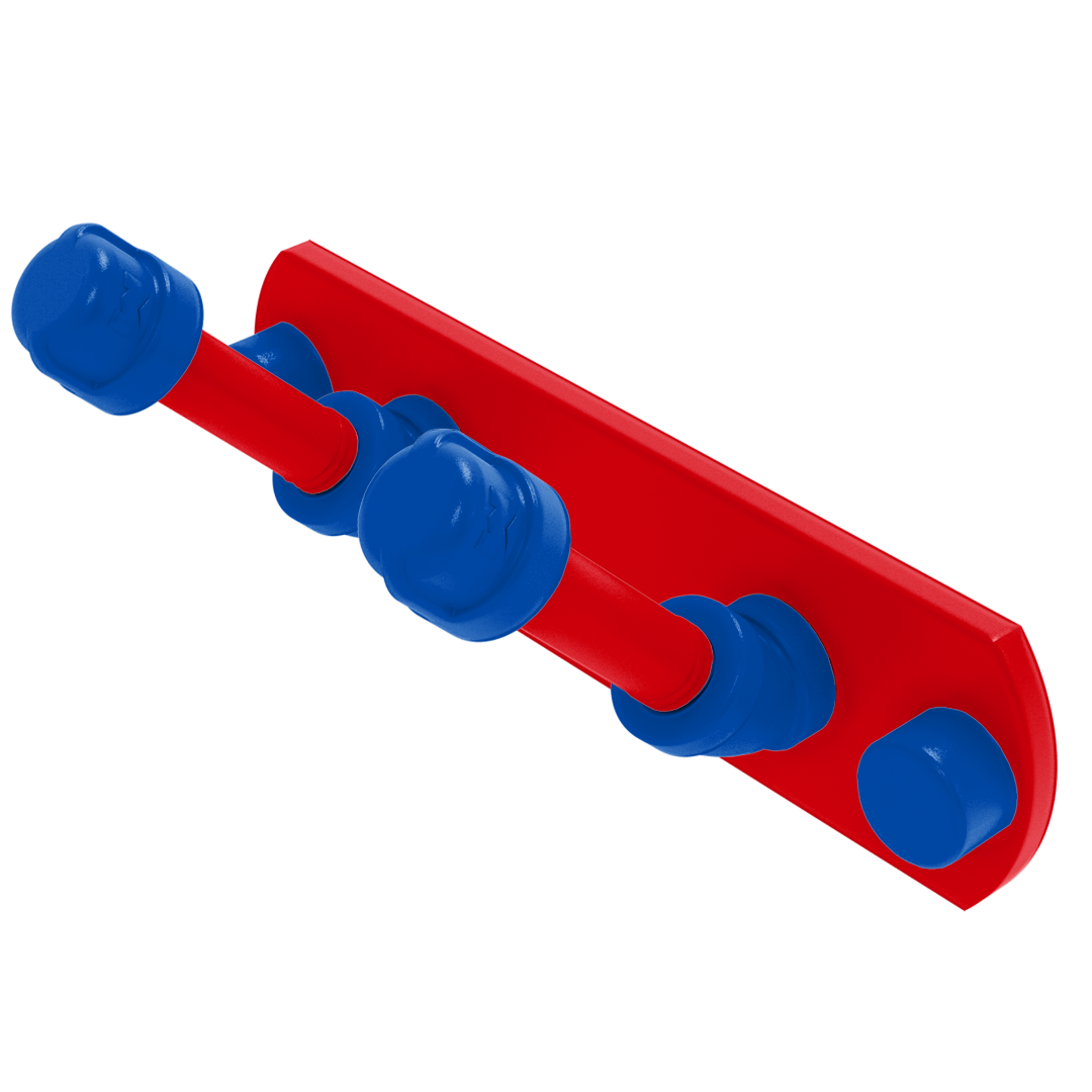 Collegiate Collection 2 Position Multi Hook Lawrence Blue and Crimson Edition