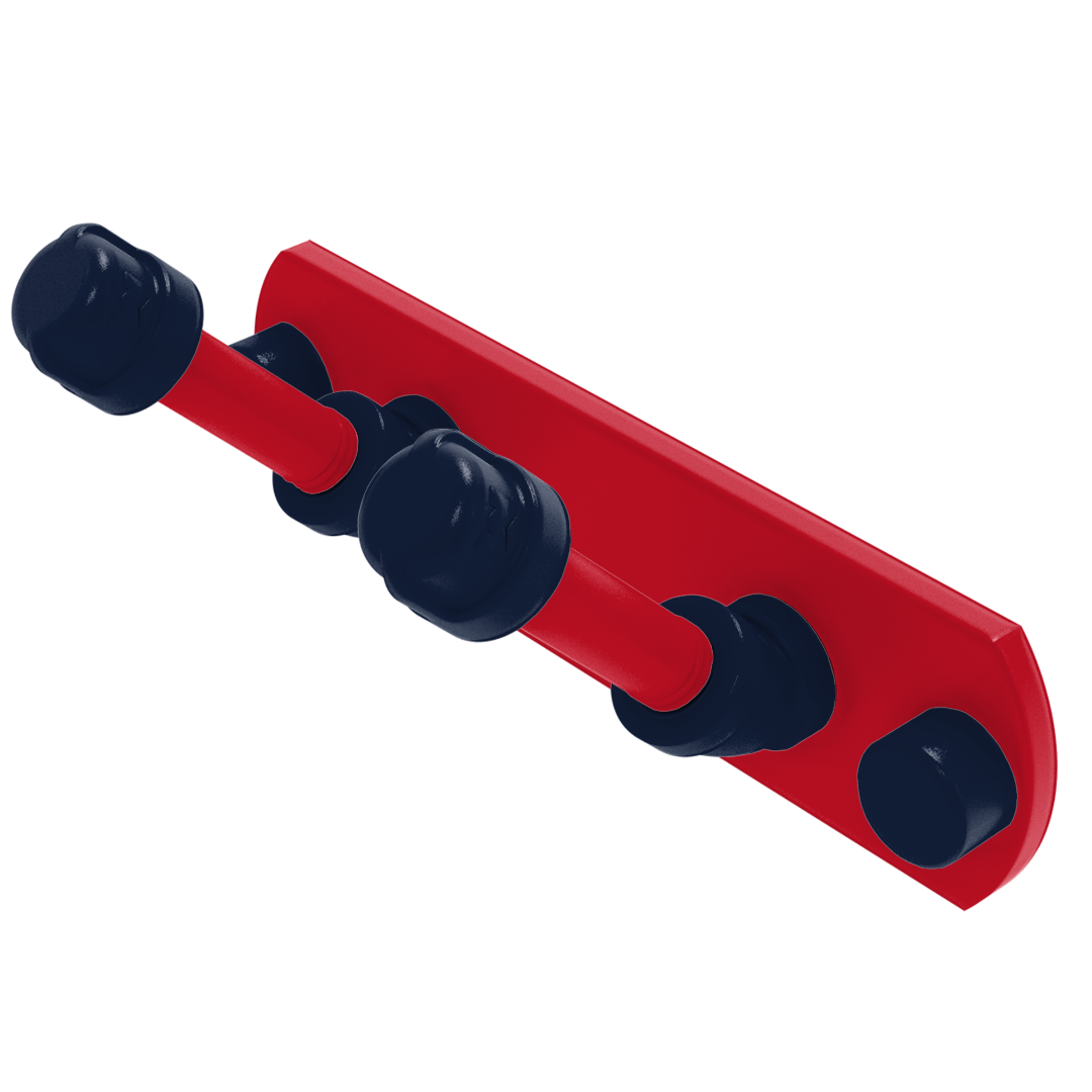 Collegiate Collection 2 Position Multi Hook Oxford Red and Navy Edition