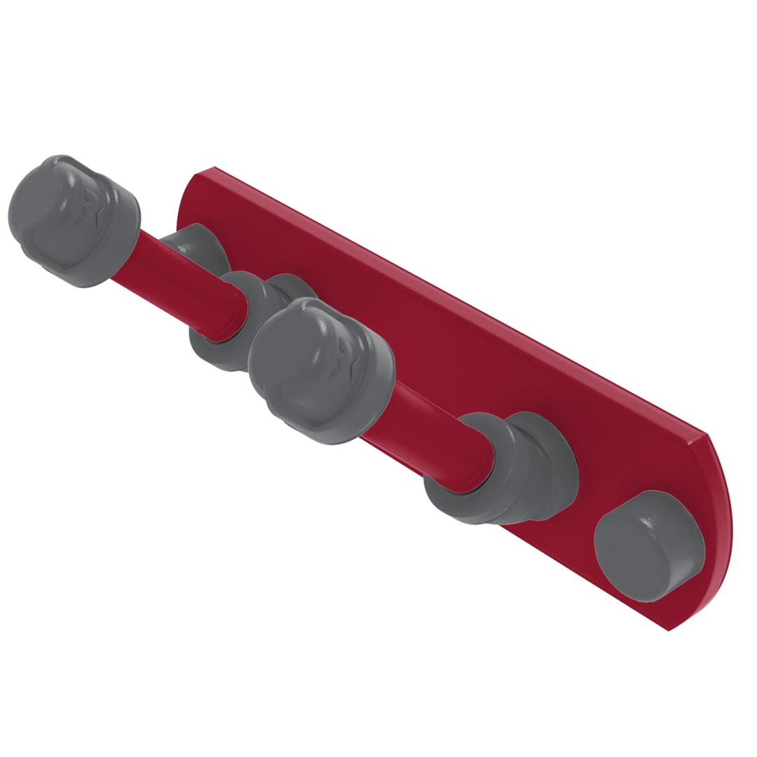 Collegiate Collection 2 Position Multi Hook Pullman Crimson and Gray Edition