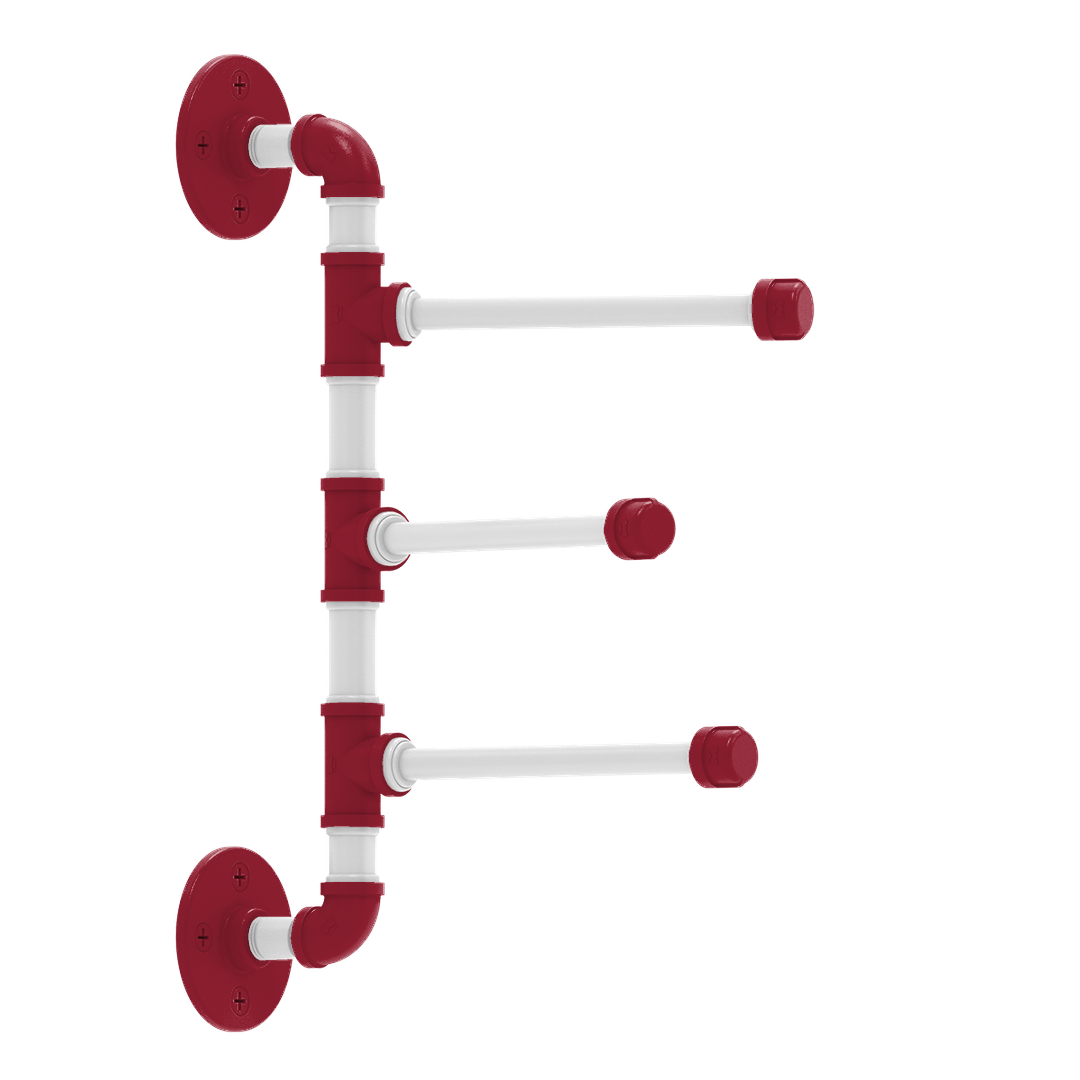 Collegiate Collection 3 Swing Arm Vertical Towel Bar Fayetteville Red and White Edition