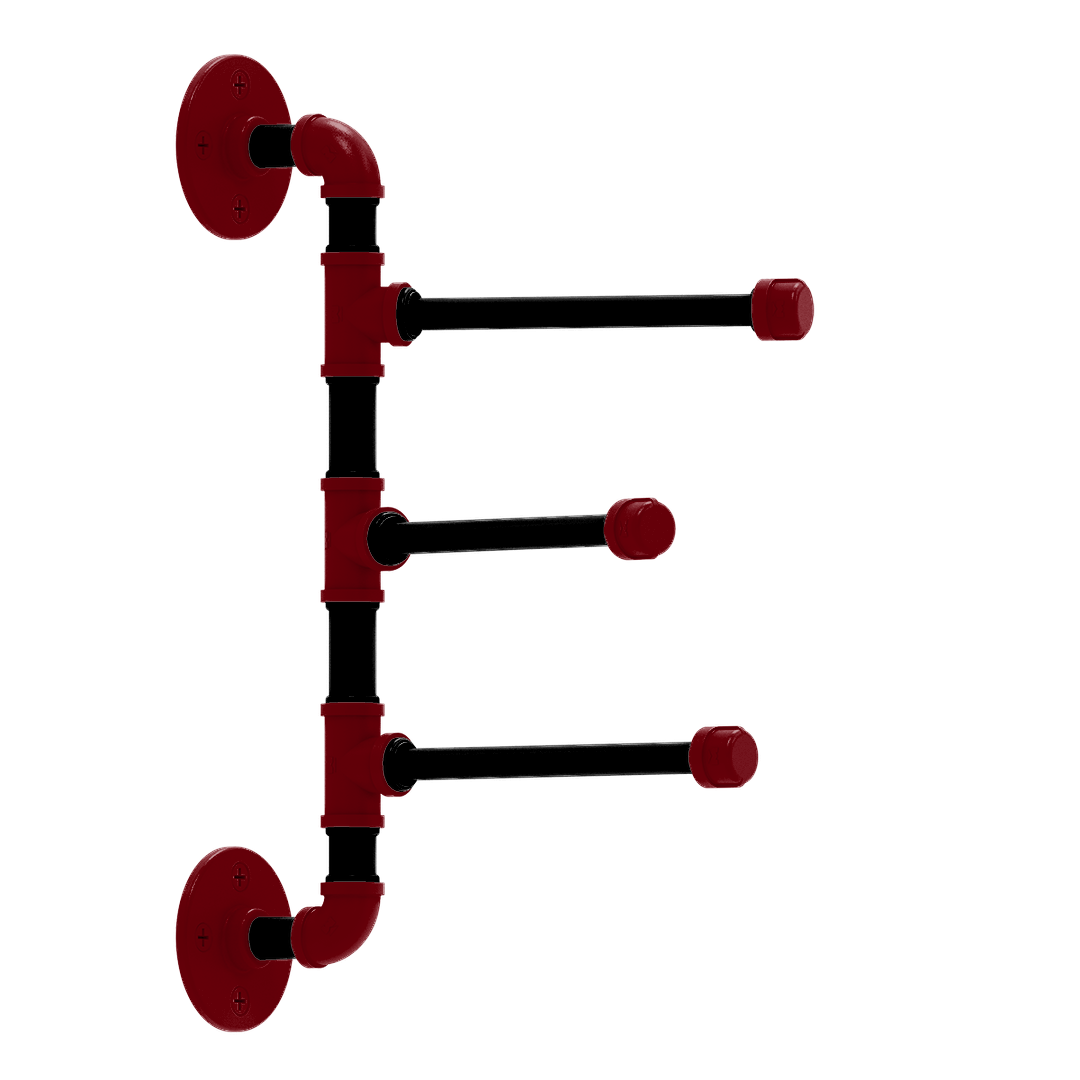 Collegiate Collection 3 Swing Arm Vertical Towel Bar Columbia Garnet and Black Edition