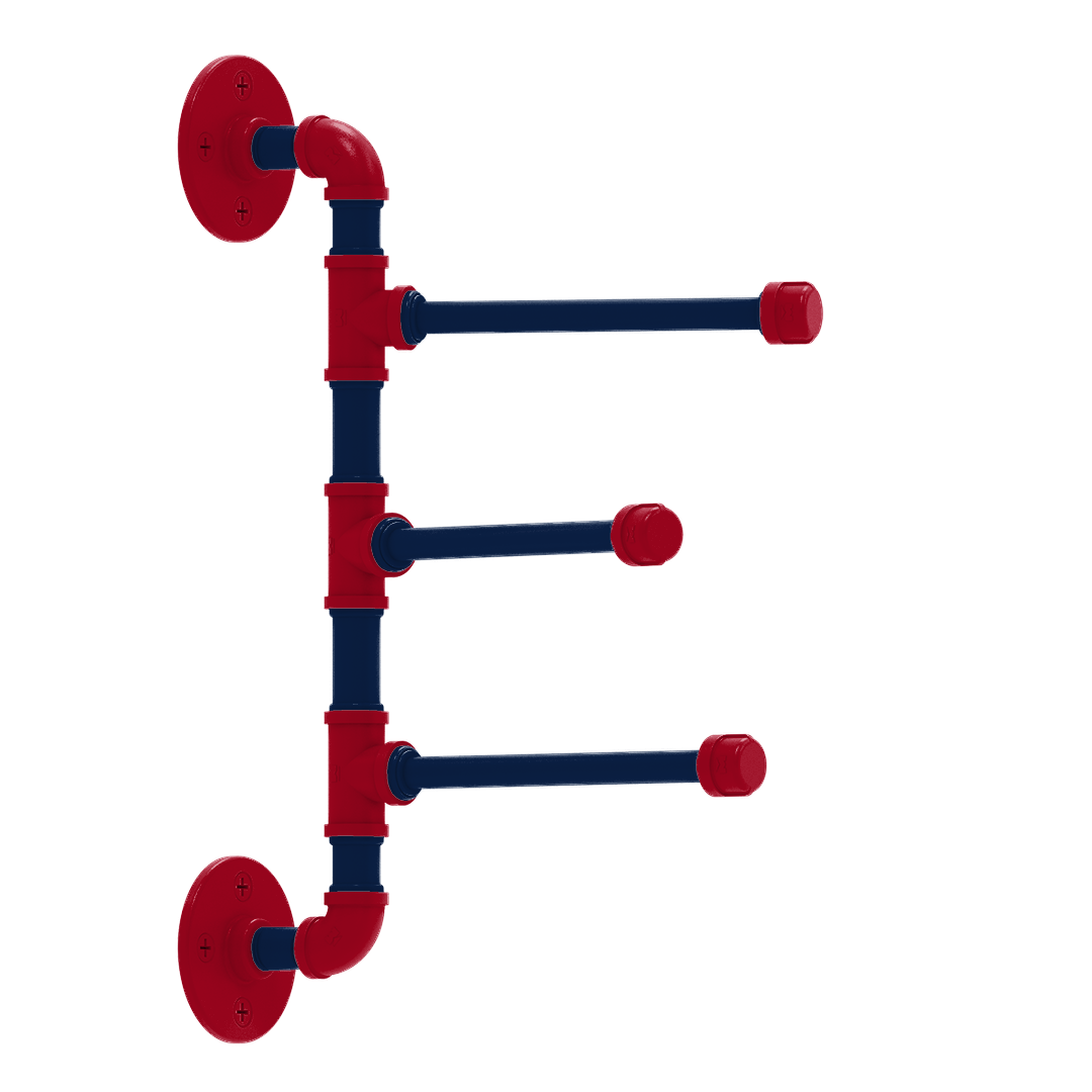Collegiate Collection 3 Swing Arm Vertical Towel Bar Tucson Red and Blue Edition