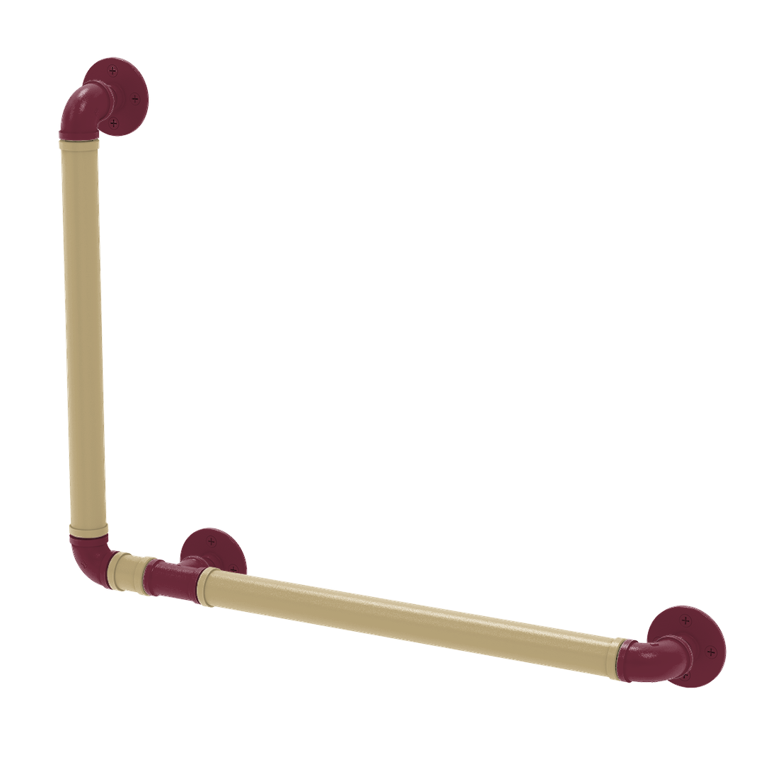 Collegiate Collection 90 Degree Grab Bar Left Hand Tallahassee Garnet and Gold Edition