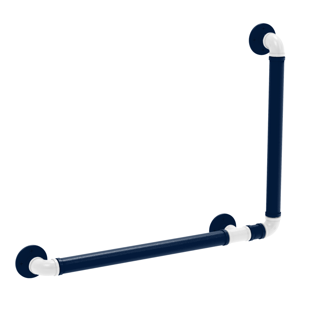 Collegiate Collection 90 Degree Grab Bar Right Hand Keystone State Blue and White Edition