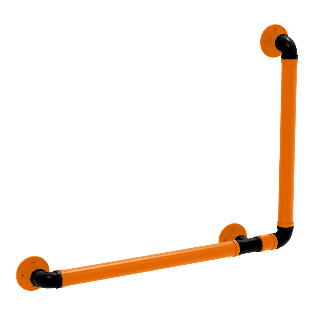 Collegiate Collection 90 Degree Grab Bar Right Hand Stillwater Orange and Black Edition
